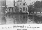 Baptist Church at crest of 1935 flood